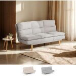 Canap� clic clac 2 places en tissu avec dossier inclinable livra - gris