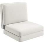 Canap� convertible 1 place fauteuil paresseux canap� - lit en velours pour invit�s, salon, 75 x 268 x ...