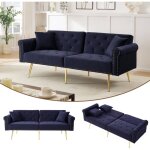 Canapé convertible 2 places, dossier réglable en 3 angles, 2 coussins, canapé droit pour salon ou chambre, ... Canapé convertible 2 places, dossier réglable en 3 angles, 2 coussins, canapé droit pour salon ou chambre, ...