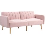 Canap� convertible 2 places - homcom - design scandinave - dossier inclinable 3 positions - pieds bois ...