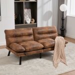 Canap� convertible 2 places microfibre premium, r�glable 3 positions et armrestes flexibles, design ergonomiqu ...