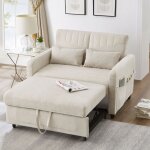 Hauss spole ? canap� convertible 2 places ? dossier r�glable 3 positions ? tissu coton - lin doux ? dimensions ...