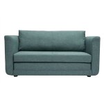 Miliboo - canap convertible 2 places en tissu vert de gris leon