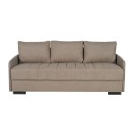 Canapé convertible 3 places - betta - tissu beige - couchage 145 x 190 cm - coffre de rangement - 200 ... Canapé convertible 3 places - betta - tissu beige - couchage 145 x 190 cm - coffre de rangement - 200 ...