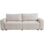 Cotecosy - canap� convertible 3 places cloudy tissu bouclette cr�me