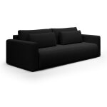 Petits - meubles - canap convertible 3 places coffre evy noir