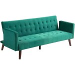 Homcom - canap convertible 3 places design chesterfield inclinable rglable effet capitonn velours ...