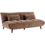 Canap� convertible 3 places en tissu chenille - marron - peco