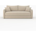 Rendez - vous dco - canap convertible 3 places en tissu effet lin beige - cleste
