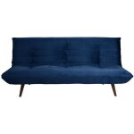 Drawer - canap convertible 3 places en velours - bleu marine - tommy