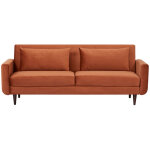 Drawer - canapé convertible 3 places en velours - rouille - stay Drawer - canapé convertible 3 places en velours - rouille - stay