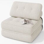 Canap� convertible bealife fauteuil lit 1 place avec dossier sans installation velours c�tel� longue ...