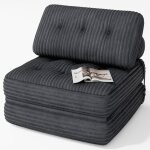 Canap convertible bealife fauteuil lit 1 place avec dossier sans installation velours ctel longue ...