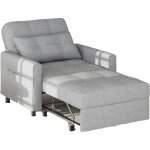 Bealife - canape convertible canapé lit 1 place fauteuil chaise longue coussin réglable rangement roues ... Bealife - canape convertible canapé lit 1 place fauteuil chaise longue coussin réglable rangement roues ...