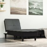 Maisonchic - canap convertible, chaise longue, banquette sofa de salon gris fonc tissu kef663689 design ...