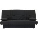Dream banquette clic clac 3 places - tissu noir - slyle contemporain - l 190 x p 92 cm