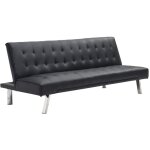 Vente - unique - canap convertible clic - clac en simili noir guillaume