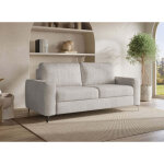 Canap� convertible express 3 places en velours chin� beige nona