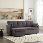 Canap� convertible multifonction avec rangement et lit extensible, 3 places canap� avec fauteuil longue ...