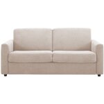 Drawer - canap� convertible ouverture express 3 places en tissu - beige - morena