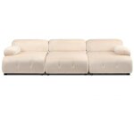 Canap design modulable hollywood velours beige