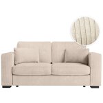 Canap droit fixe 2 places belami en velours ctel - beige
