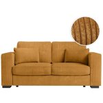 Loungitude - canap droit fixe 2 places belami en velours ctel - jaune