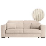Loungitude - canap droit fixe 3 places belami en velours ctel - beige