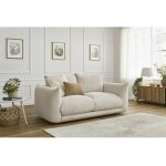 Bobochic - canap droit fixe 2 places ernest beige