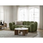 Bobochic - canap droit fixe 3 places hippolyte vert