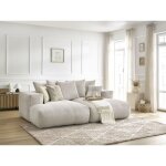 Bobochic - canapé droit fixe 4 places voltaire assise profonde beige Bobochic - canapé droit fixe 4 places voltaire assise profonde beige