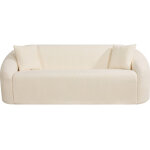 Canap� droit fixe en tissu  ondine  - 3 places - beige