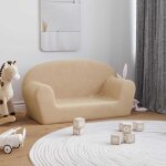 Canap� pour enfants 2 places cr�me peluche douce