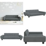 Canapé pour enfants gris foncé 100x54x33 cm velours - canapé enfant - canapé bébé - mobilier enfant - ... Canapé pour enfants gris foncé 100x54x33 cm velours - canapé enfant - canapé bébé - mobilier enfant - ...