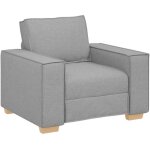 Canap� fauteuil gris nuage 60 cm tissu vidaxl