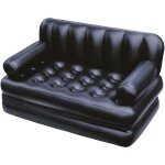 Canap gonflable convertible en matelas 2 places 188 x 152 x 64 cm avec 2 porte - gobelets