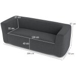 Canap� gonflable fauteuil portable avec housse d�tachable accoudoirs larges & assise spacieuse fauteuil ...