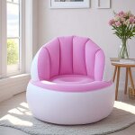 Canap� gonflable simple avec dossier, pliable et portable, en pvc, pour salon, chambre � coucher, balcon, ...