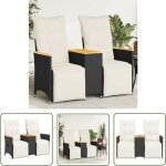 Canapé de jardin inclinable 2 places avec table noir poly rotin - canapé de jardin - meuble de jardin ... Canapé de jardin inclinable 2 places avec table noir poly rotin - canapé de jardin - meuble de jardin ...