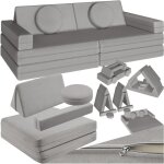 Canap� modulable de jeu 8 pi�ces fonction couchage gris