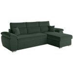 Loungitude - canap� komeco d'angle reversible convertible avec coffre et t�ti�res en velours c�tel� - ...