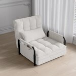 Canap� - lit 1 place convertible - 5 positions de dossier r�glables - avec rangement - laine sherpa - ...