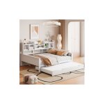 Wishdor - canap� - lit 140x200 cm, lit gigogne 90x190 cm avec compartiment de rangement, sommier � lattes, ...