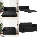 Canap - lit 2 en 1 noir 112x174x55 cm similicuir - canap lit - canap convertible - canap deux places ...