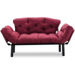 Canap� - lit 2 places guchol, avec rangement, inclinable, 70x155 cm noir