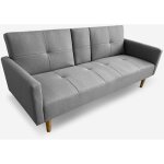 Canap� - lit 2 places nordique en tissu accoudoir porte - gobelet donum