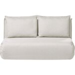 Canap� - lit 2 places en simili - lin sans accoudoirs avec coussins suppl�mentaires pour enfants blanc ...