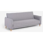 Canap� - lit 3 places inclinable clic - clac en tissu beige gamma