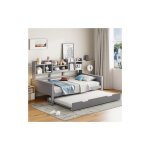 Wishdor - lit superpos� 140x200cm, m�tal, avec �tag�res - rangement intelligent , convient aux enfants ...