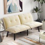 Canap lit convertible 2 places ? sofa moderne pliable style futon avec fonction couchage, solution gain ...
